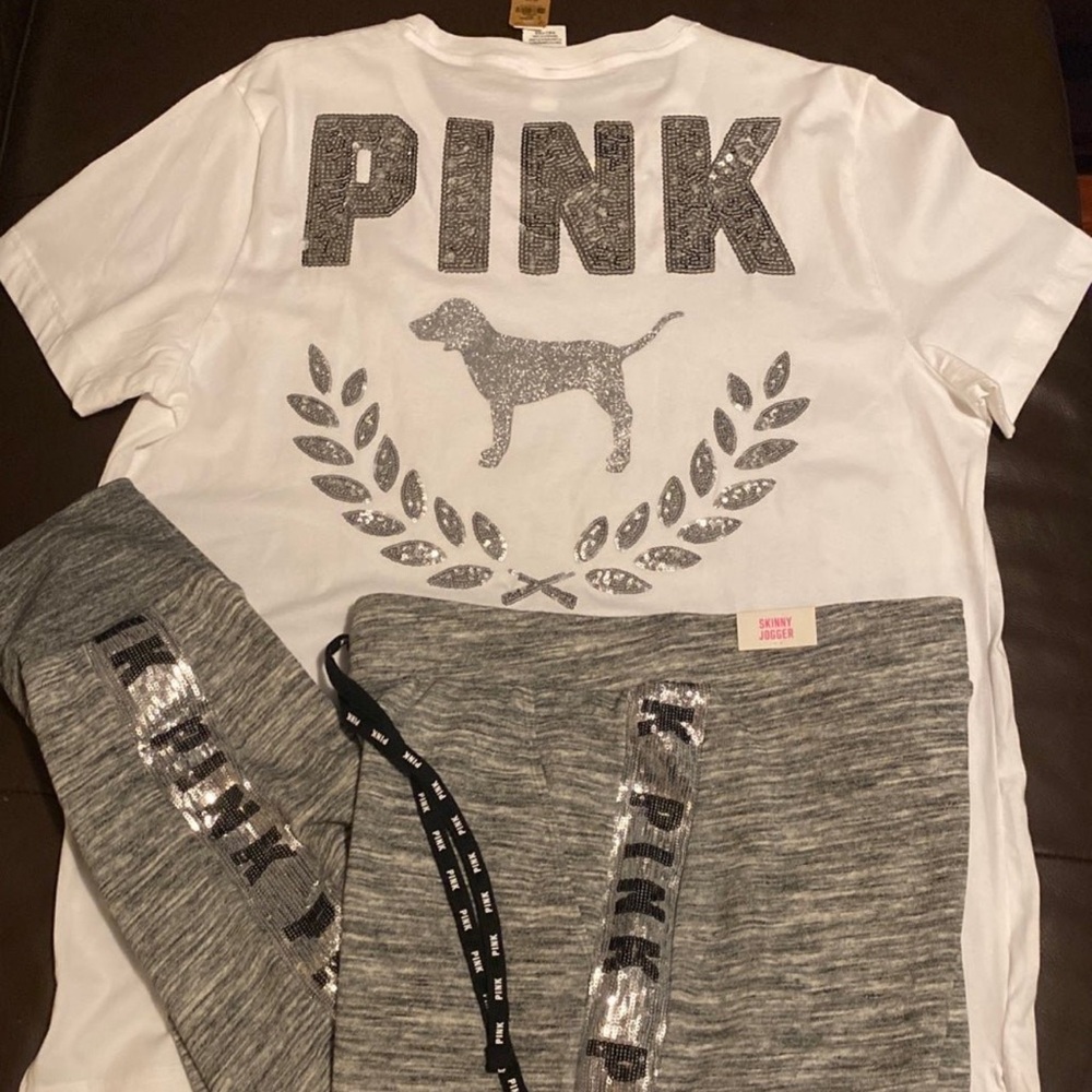 Victoria secret joggers an shirt both new xl